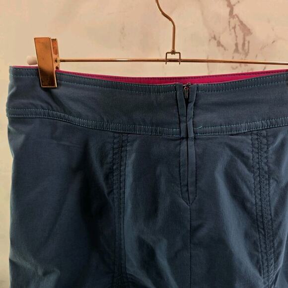 Title Nine Skirt Womens 4 Small Blue Green Skort Stretch Pleated Trailmix - Picture 6 of 13